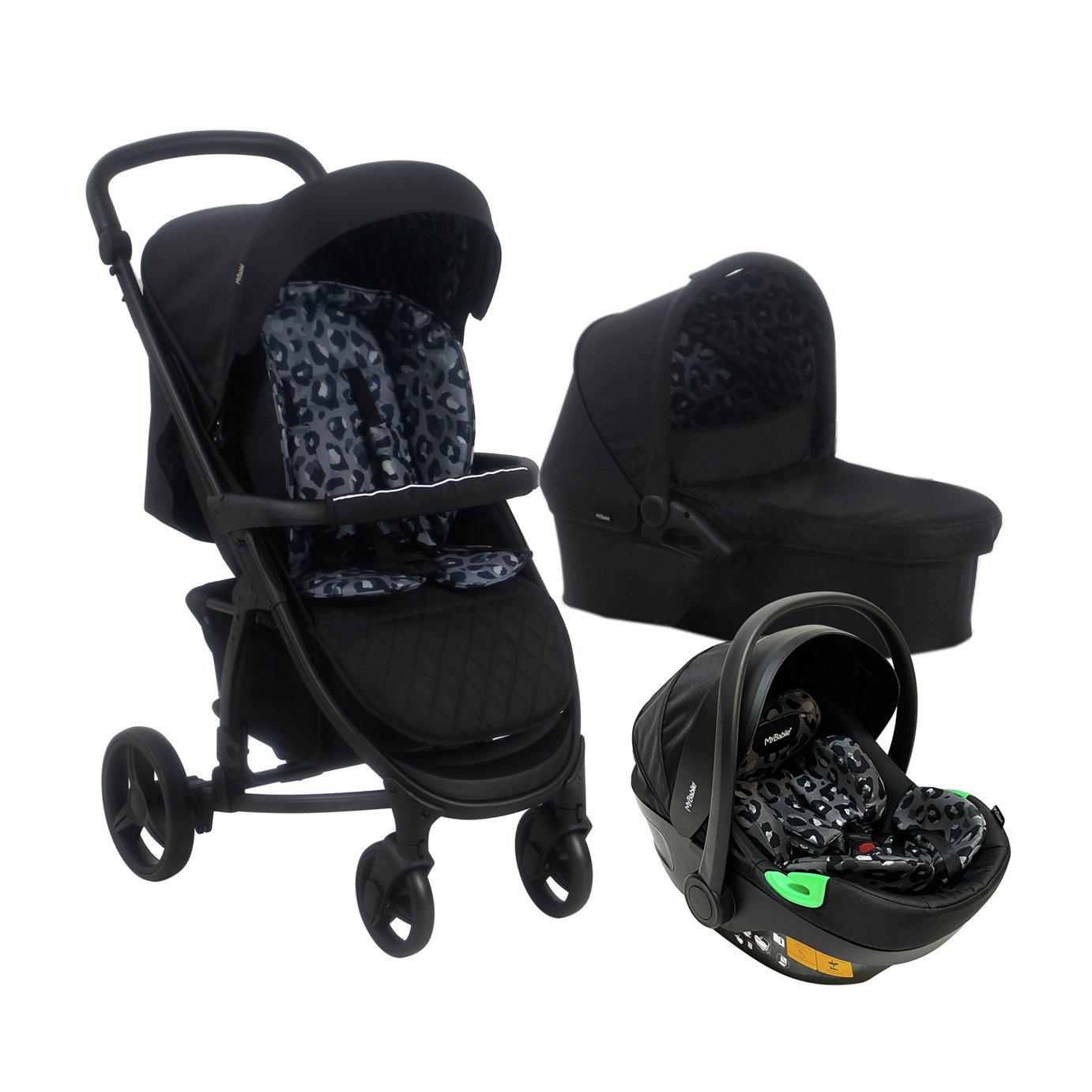 My Babiie MB200i Dani Dyer Black Leopard iSize Travel System