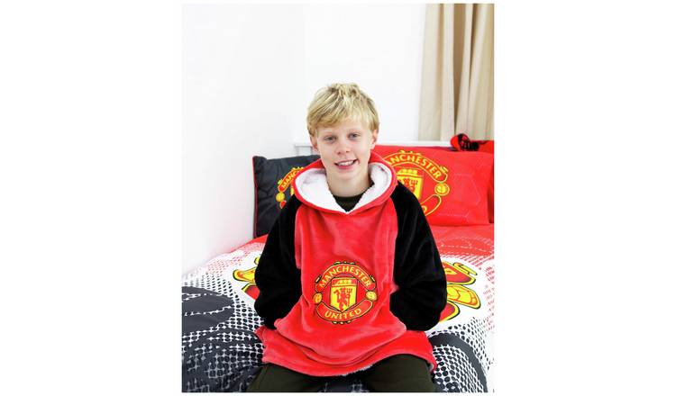 Manchester United FC Fleece Hooded Blanket - Medium