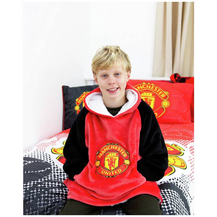 Manchester United FC Fleece Hooded Blanket - Medium 0