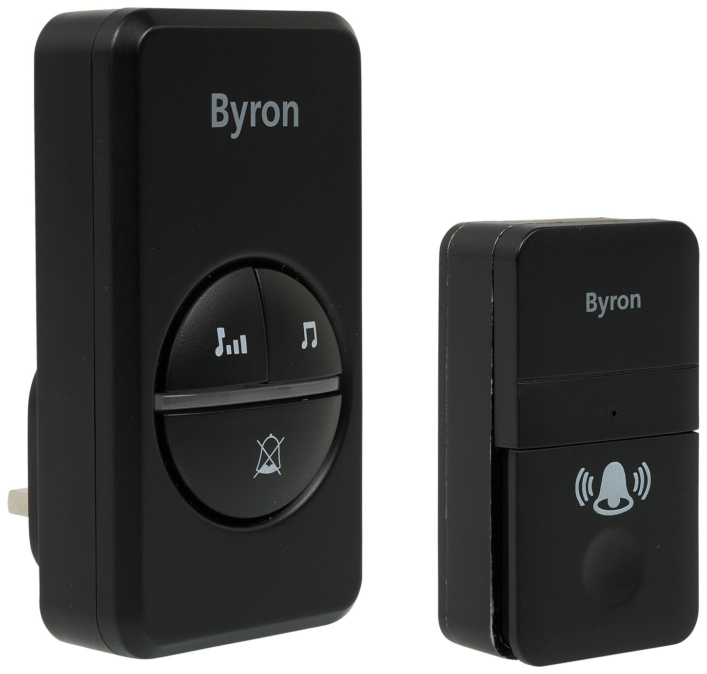 Byron DBY-23452BS 100m Plug-In Doorbell - Single, Black