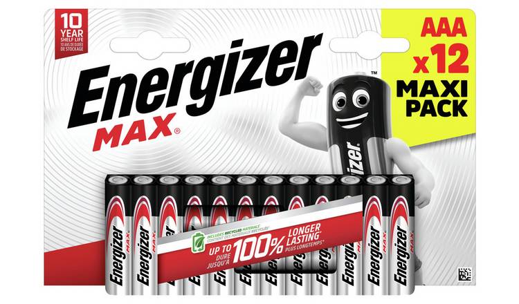 Energizer Max Alkaline AAA Batteries - Pack of 12