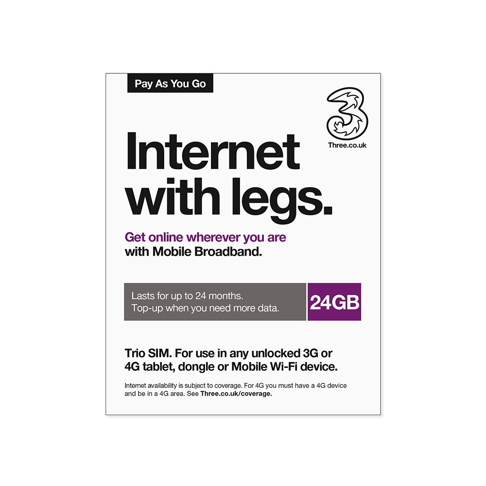 Three 24GB Pay As you Go Data SIM Card Reviews Updated July 2023