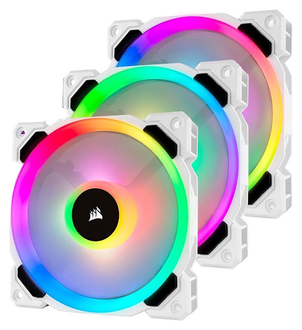 CORSAIR LL120 RGB LED 120mm PC Case Fan Pack of 3 - Clear