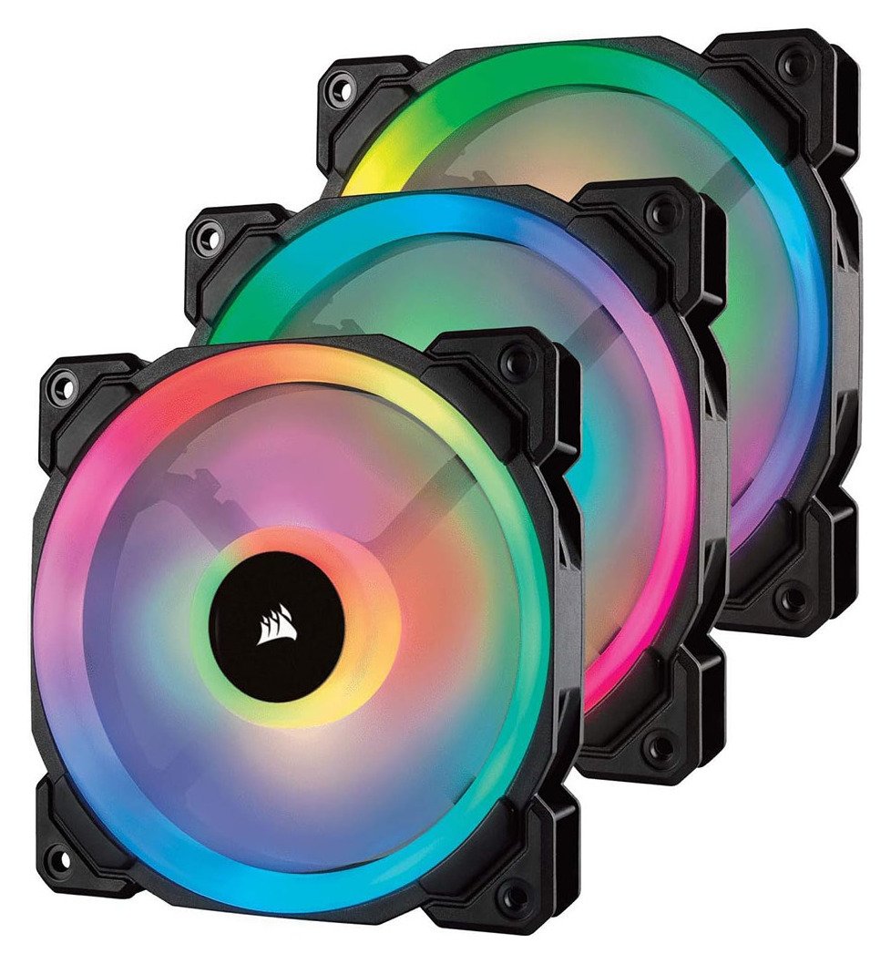 Corsair LL120 RGB LED 120mm PC Case Fan Pack of 3 - Black