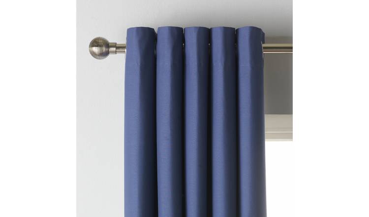 Habitat Blackout Plain Eyelet Curtains - Navy