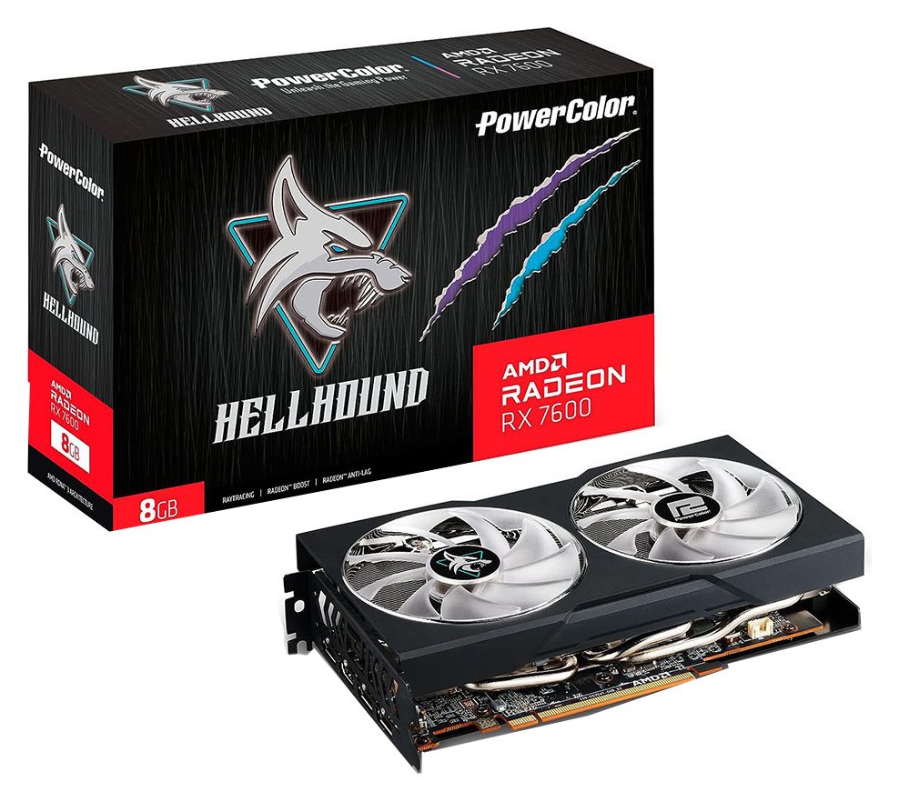 PowerColor Hellhound AMD Radeon RX 7600 8GB Graphics Card