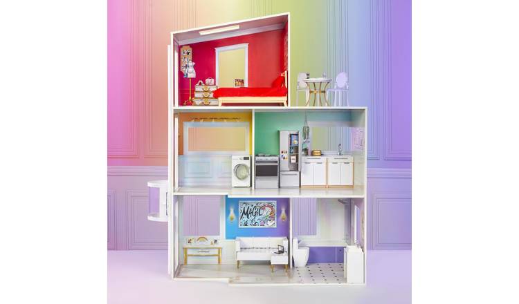 Rainbow High Townhouse- 3-Story Wood Dollhouse Playset