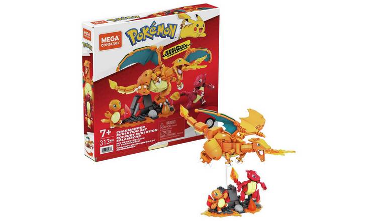 MEGA Pokemon Build & Show Pikachu Evolution Trio Construction Set, Building  Toys for Kids