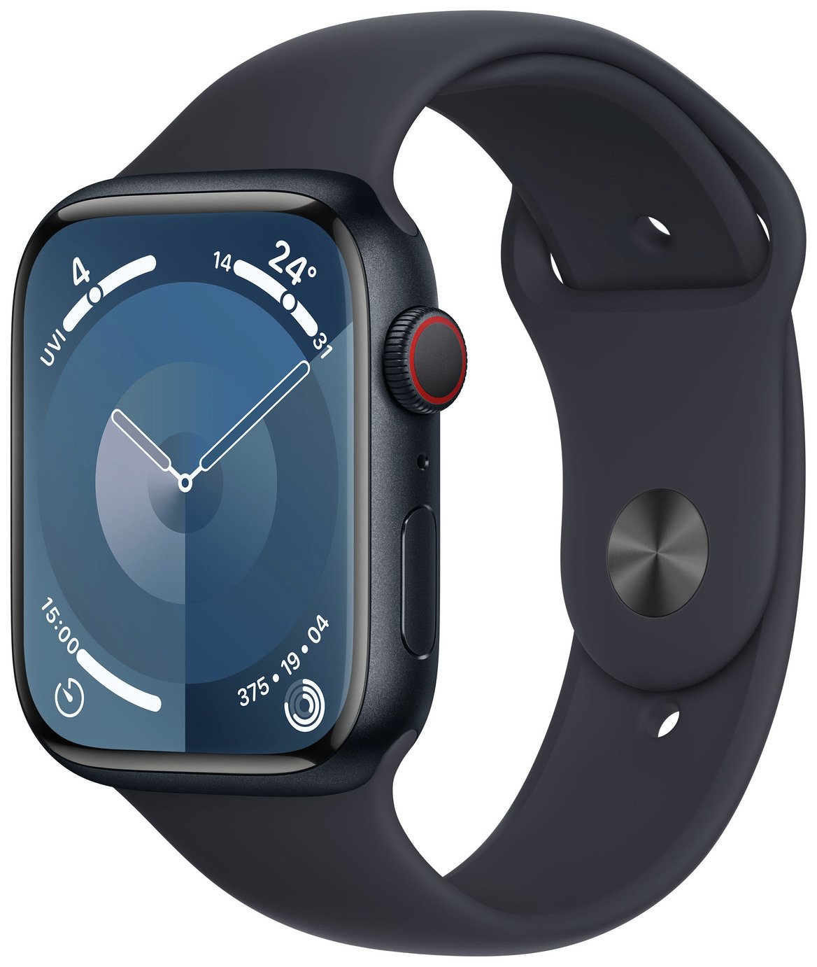 Apple Watch Series 9 GPS Cell 45mm Midnight Sport Band M/L