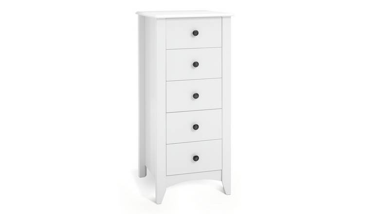 Argos white shop tallboy