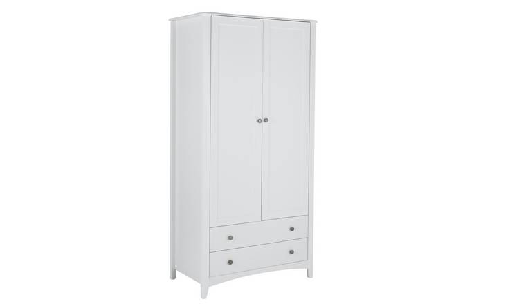 Habitat Minato 2 Door 2 Drawer Wardrobe - White