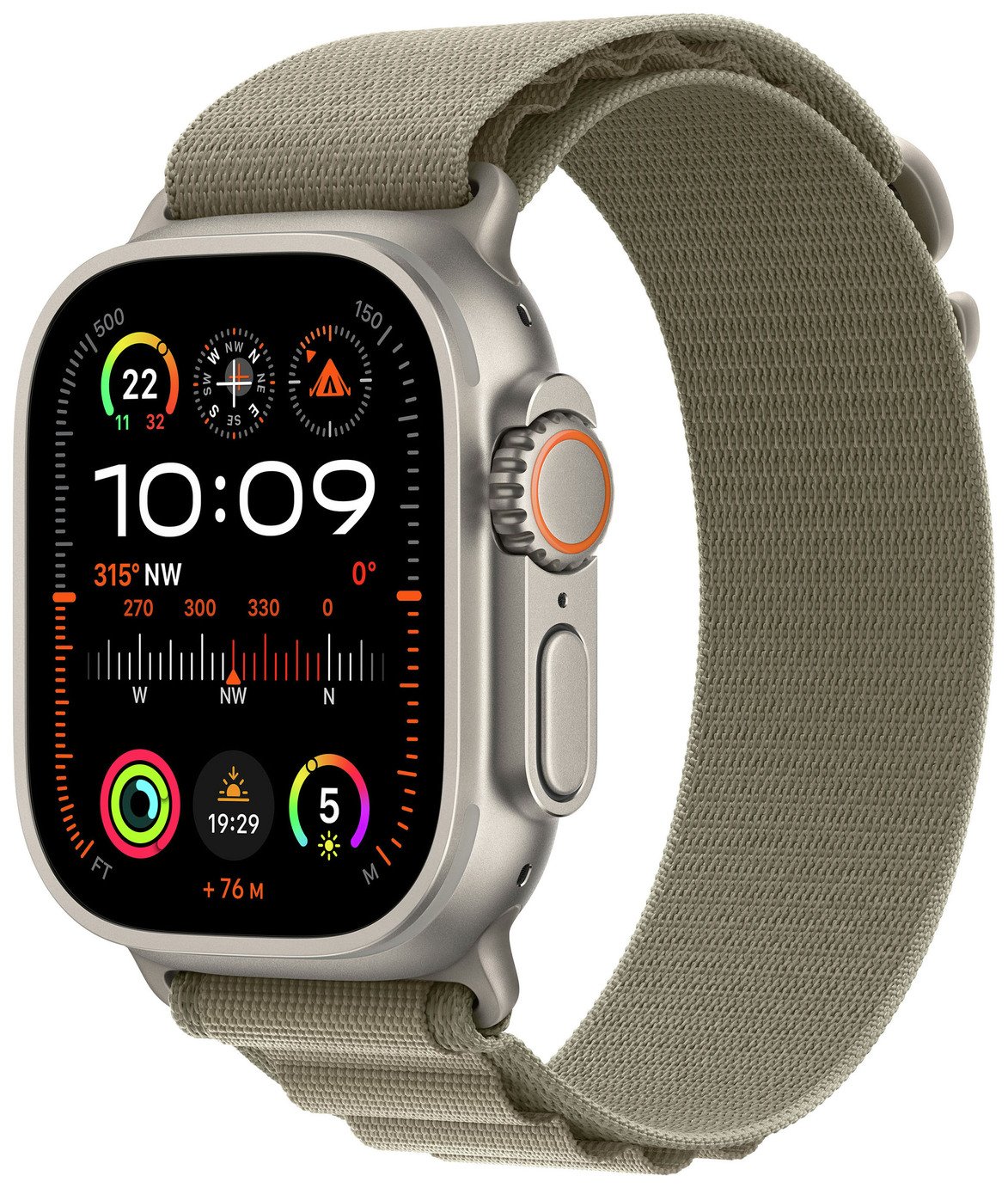 Apple Watch Ultra 2 Cell 49mm Titanium Case/ Olive - Large