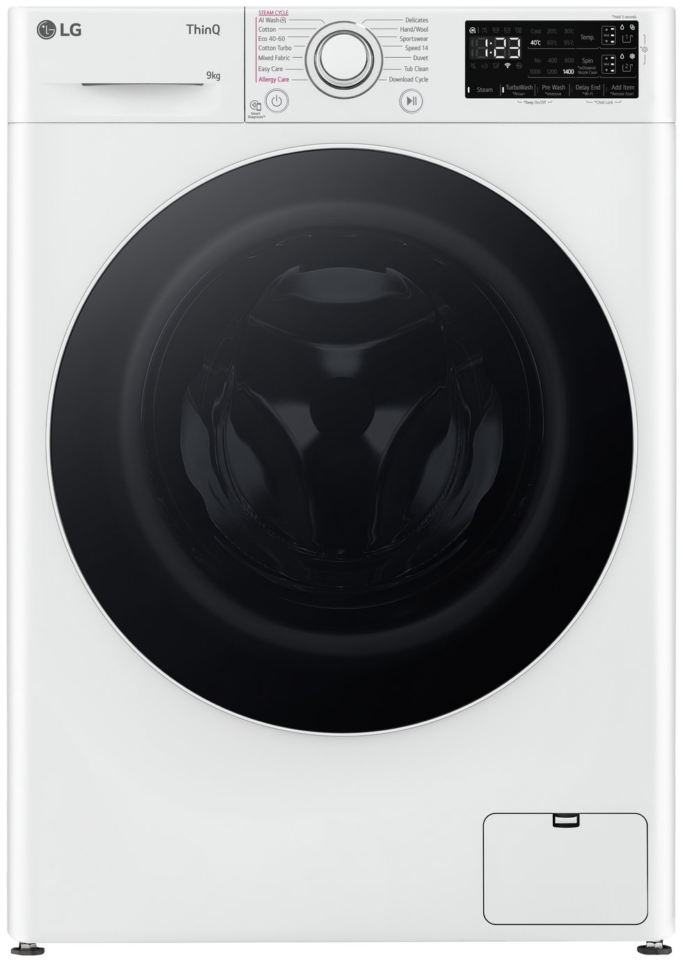 LG F4Y509WWLA1 9KG 1400 Spin Washing Machine - White