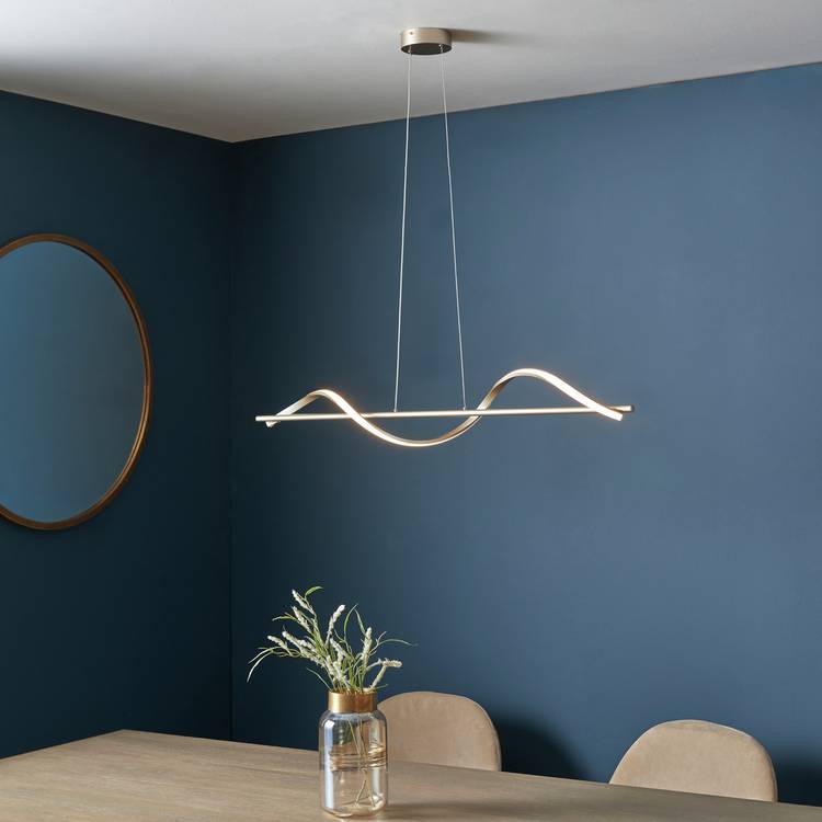 Shore Light Caliso Metal LED Pendant Bar - Gold 0