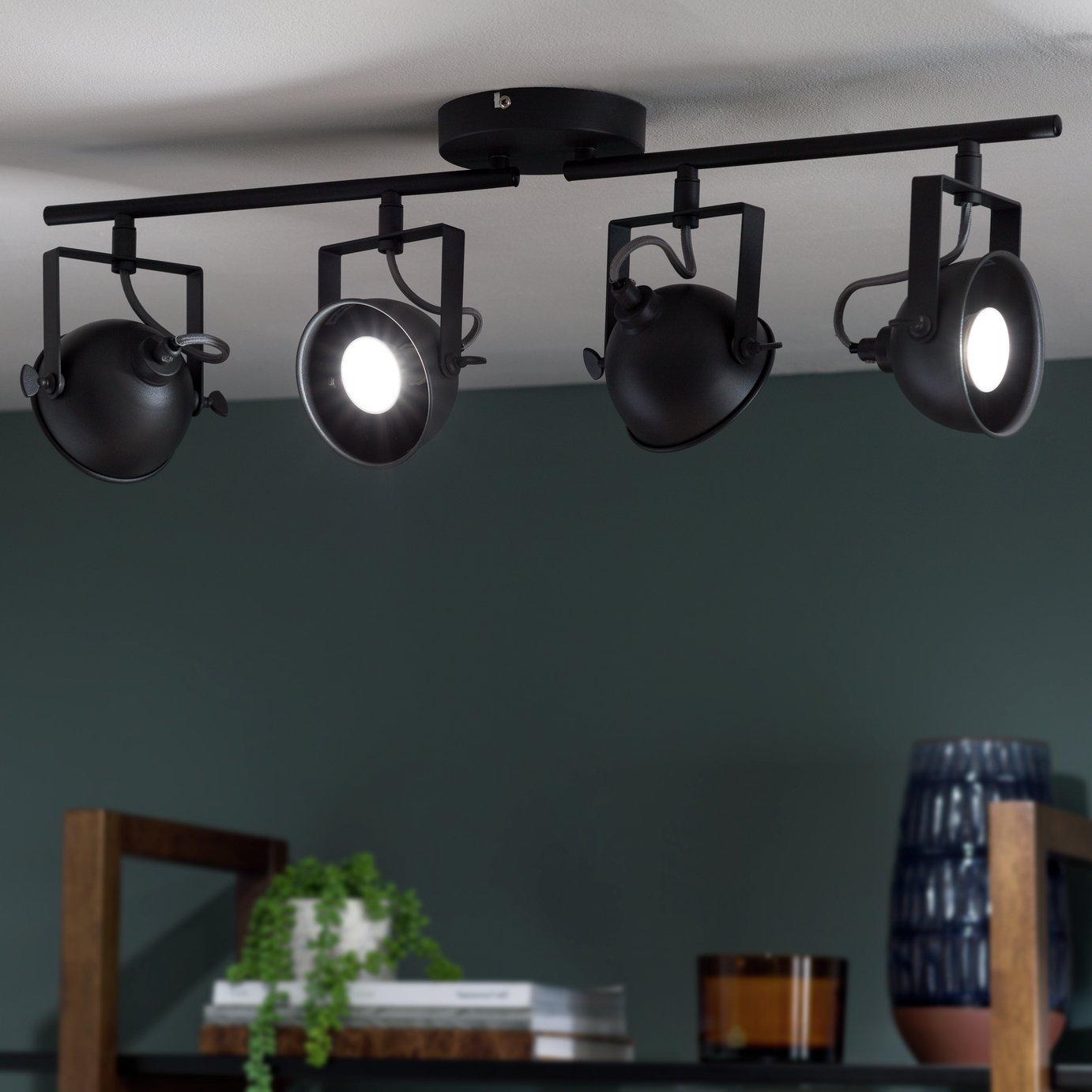 Argos Home Loft Living 4 Light Spotlight - Dark Grey