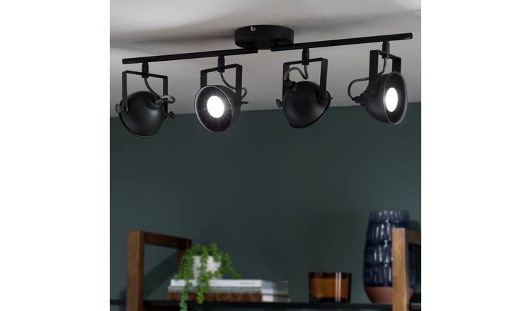 Argos Home Loft Living 4 Light Spotlight - Black