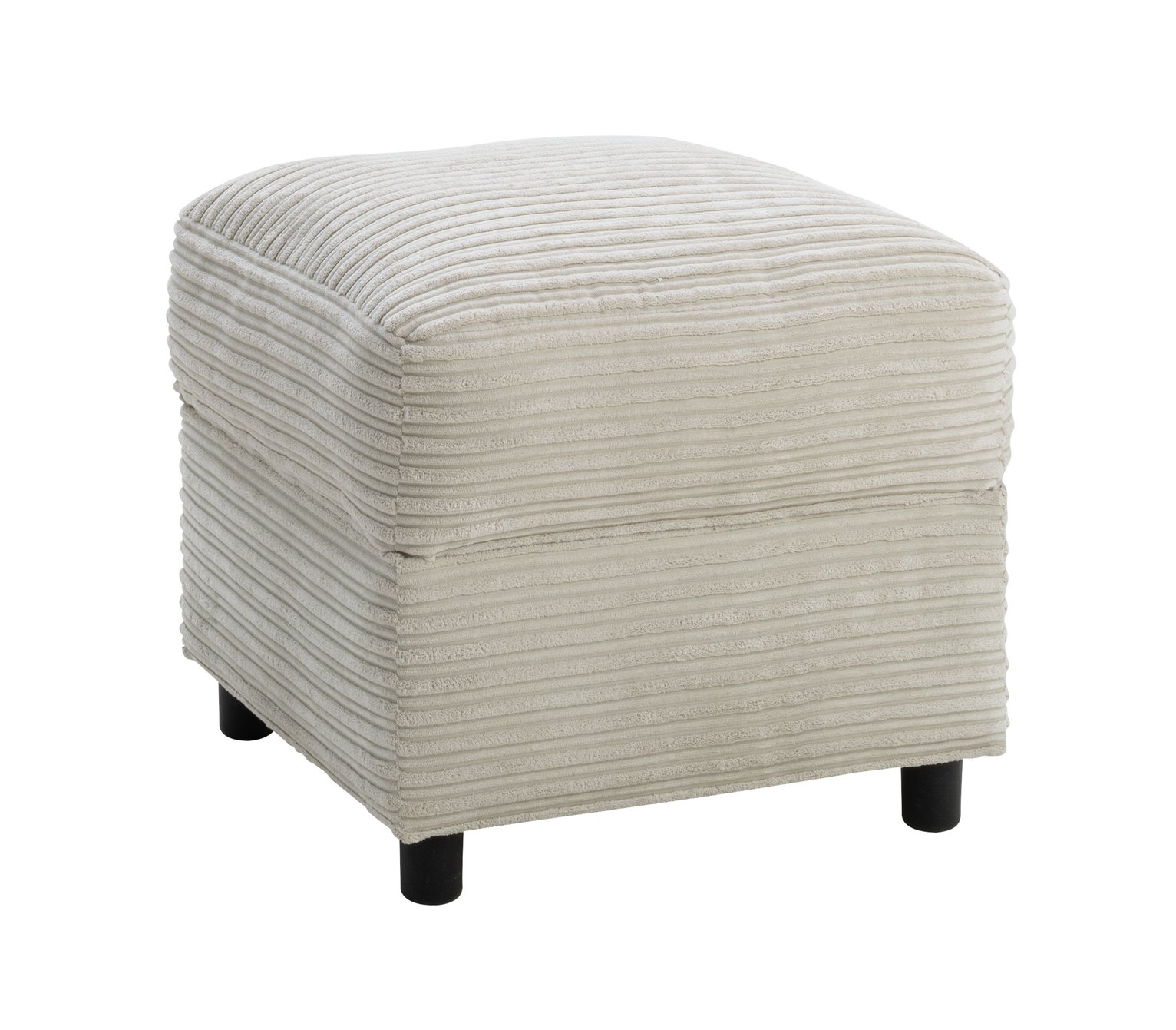 Argos Home Harry Fabric Storage Footstool - Stone