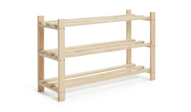 Buy Habitat Karee 3 Shelf Shoe Storage Rack Pine Argos