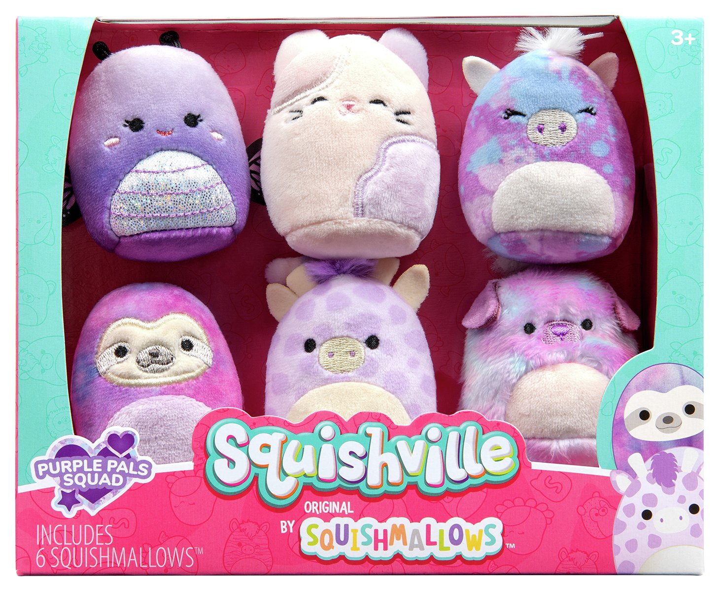 Squishville Squishmallows Purple Pals Squad Plush 6-Pack