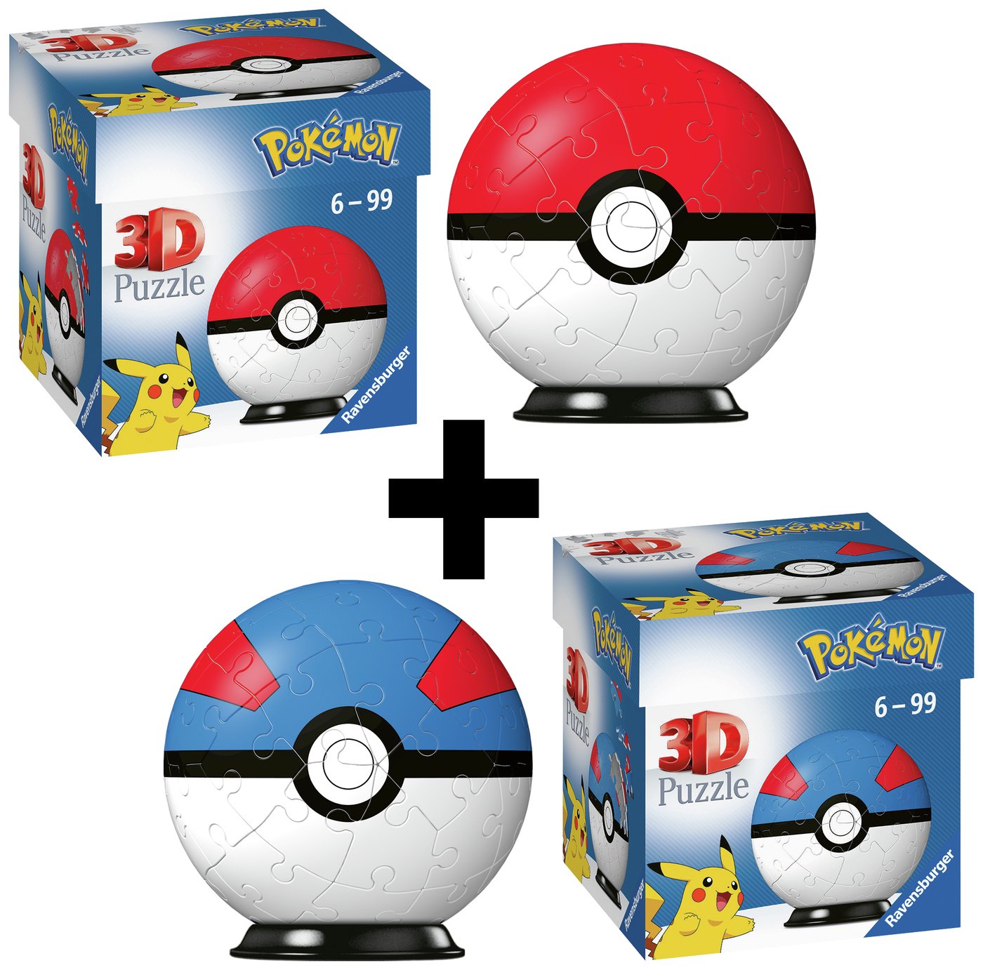 Buy Pokémon 3D 54 Piece Ball Twister Puzzle, Jigsaws and puzzles