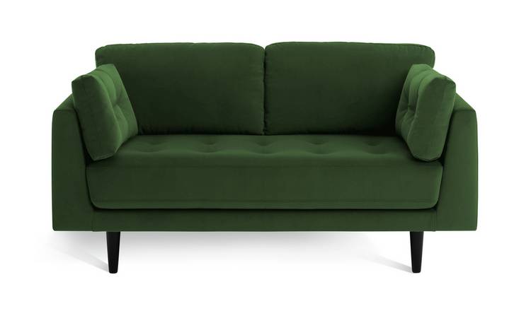 Habitat Kleo Fabric 2 Seater Sofa - Forest Green