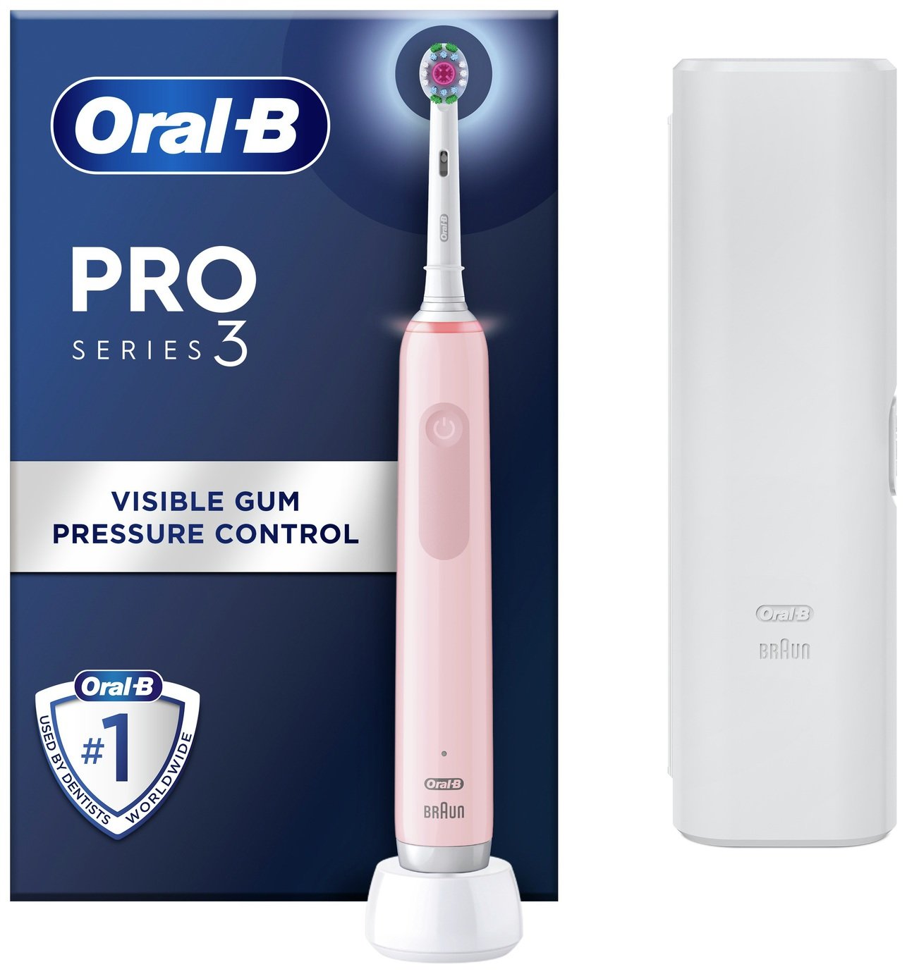 Oral-B Pro Series 3 3D White Electric Toothbrush - Pink