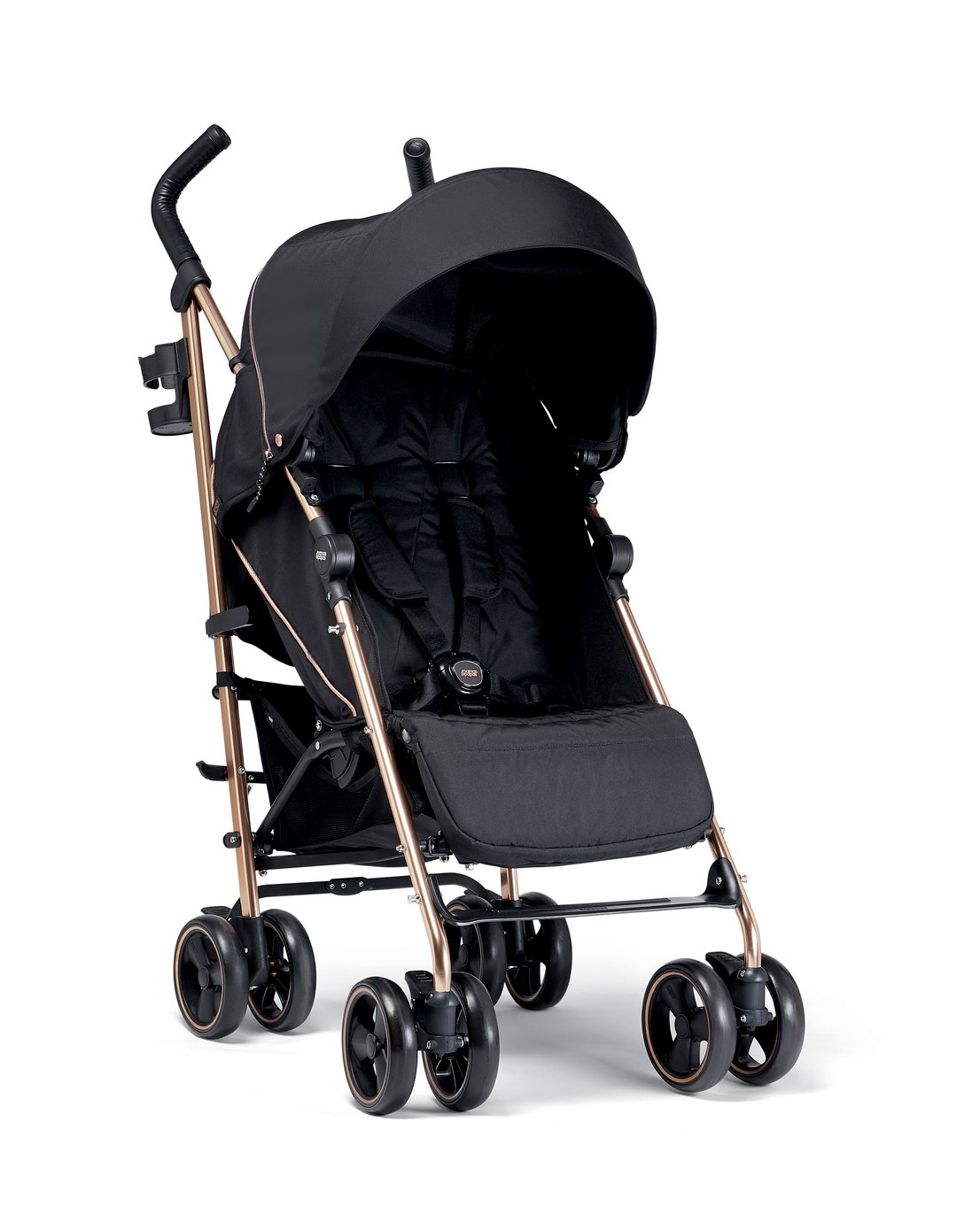 mamas and papas black and rose gold pram