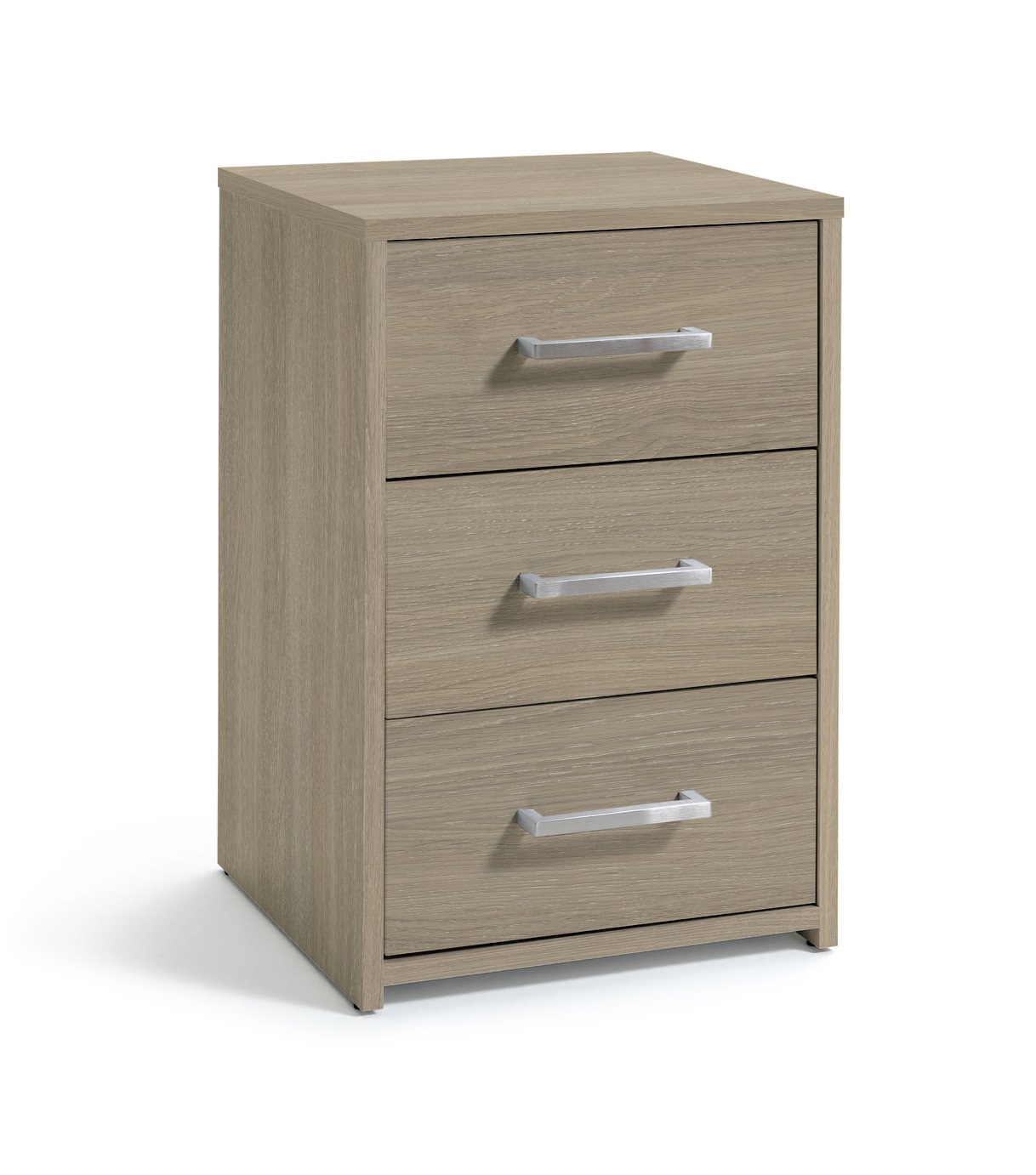 Argos Oslo 3 Drawer Bedside Table - Oak