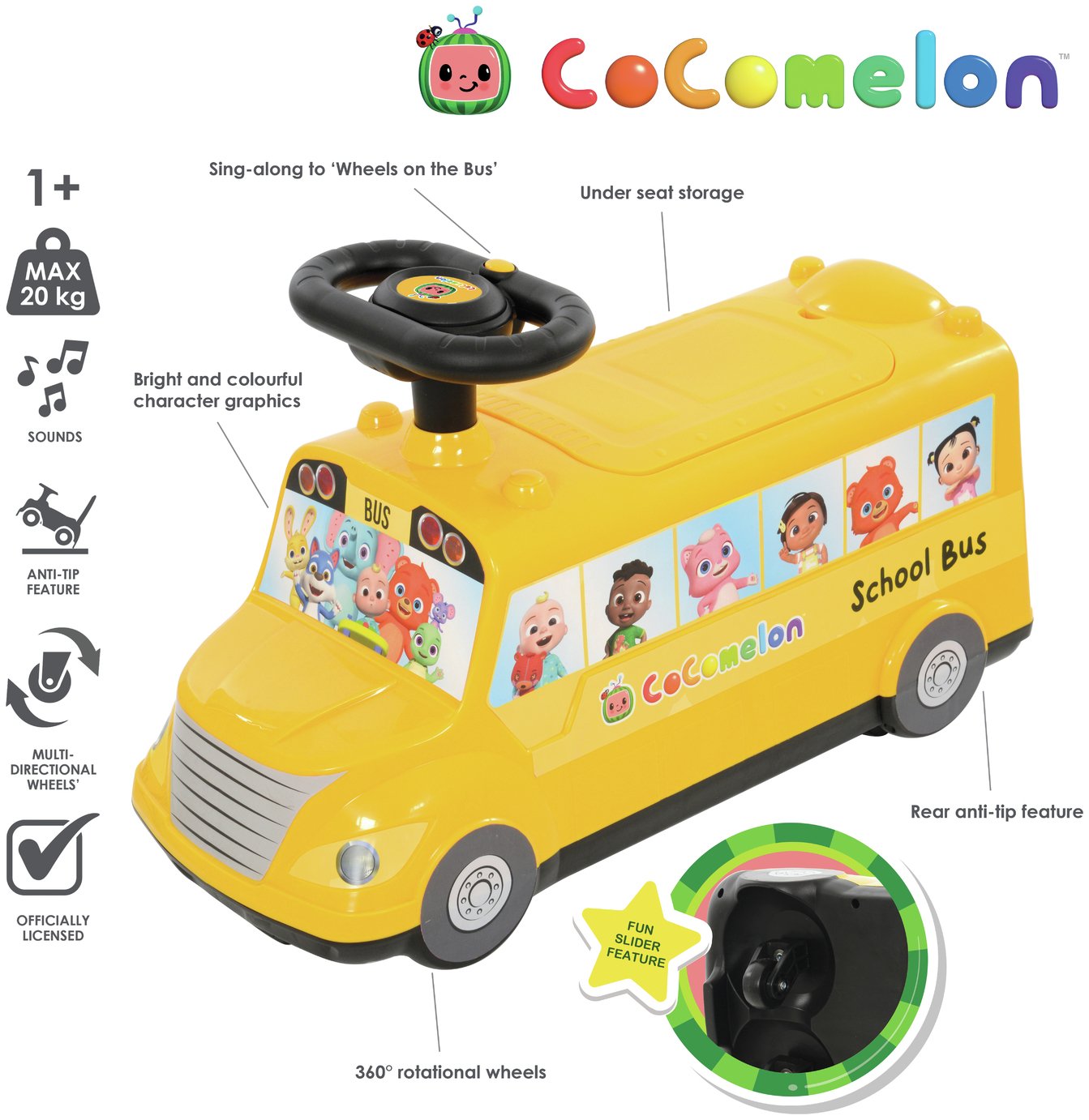 Cocomelon School Bus Ride - On