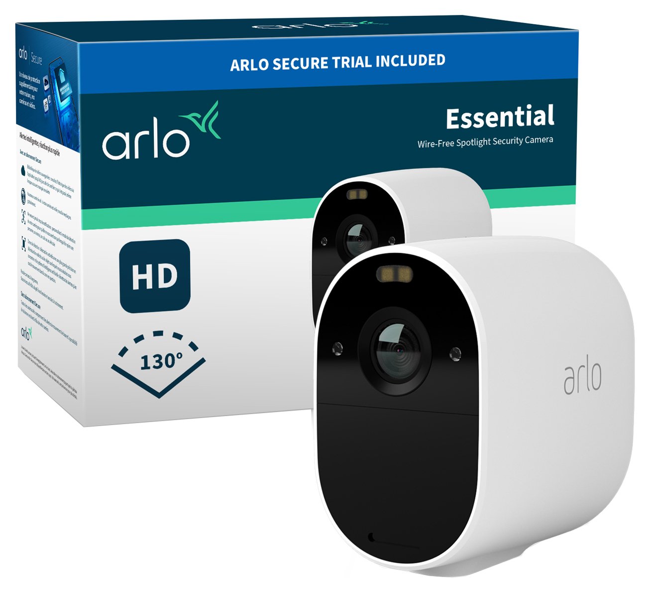 Arlo Essential 1080p HD Outdoor Security Camera 1 Pk - White