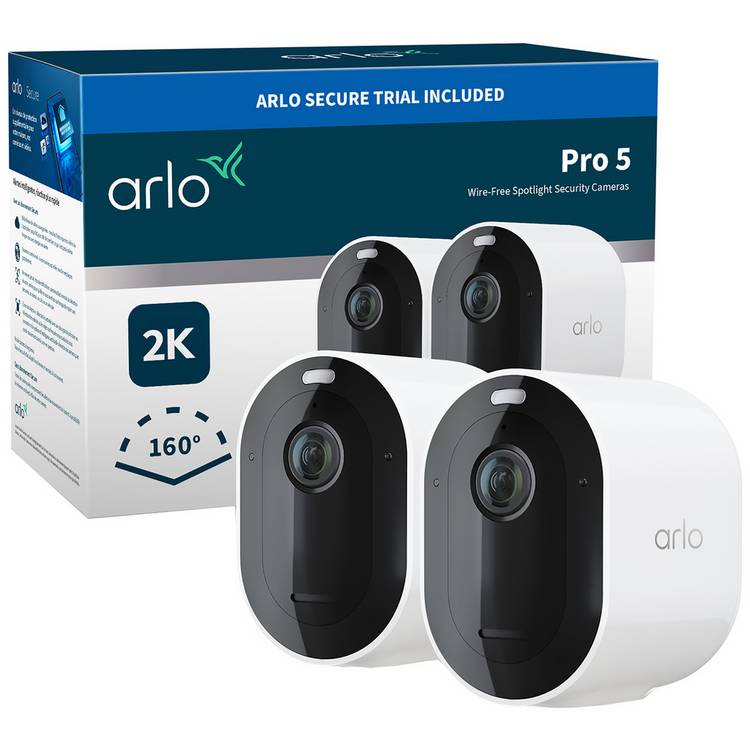 Arlo Pro 5 2K HDR Outdoor Security Camera 2 pack - White 0