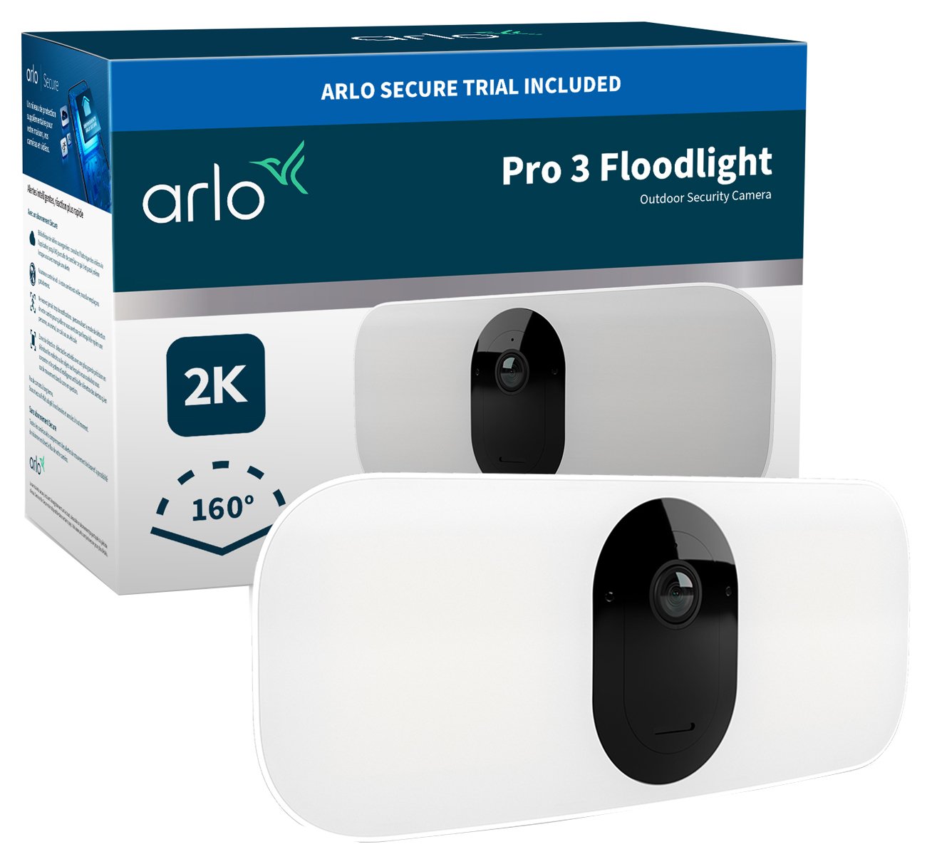 Arlo Pro 3 Floodlight Outdoor Security Camera 1 pack – White