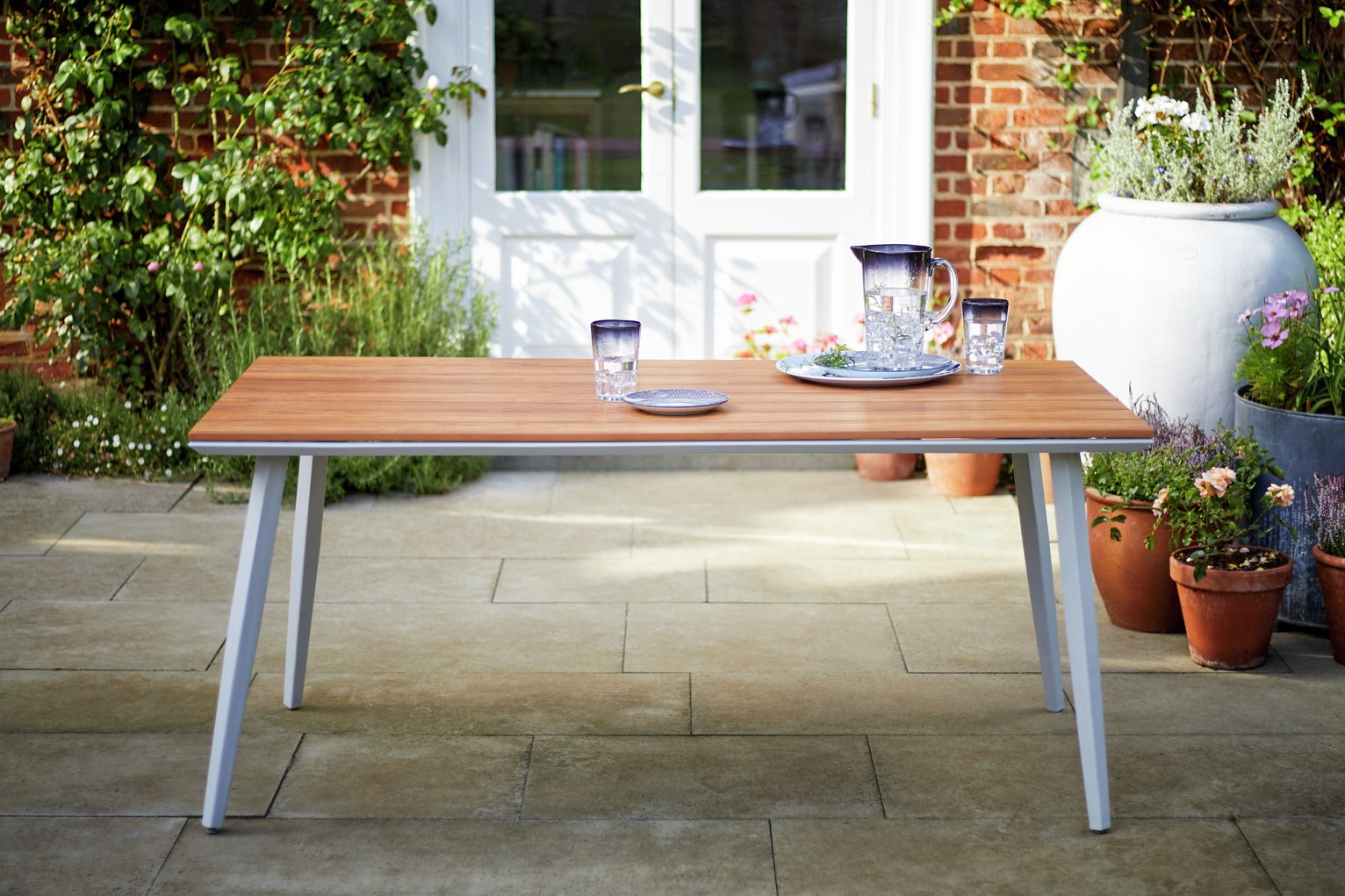 Argos Home Polywood Wood Effect 6 Seater Garden Table Review