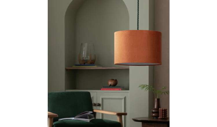 Habitat french store velvet lampshade