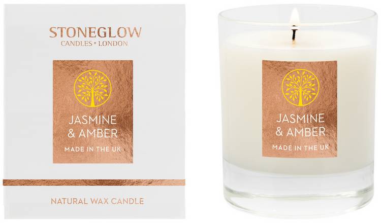 Stoneglow Candles Medium Boxed Candle - Jasmine & Amber