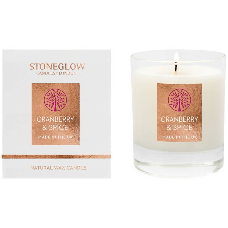 Stoneglow Candles Medium Boxed Candle - Cranberry & Spice 0