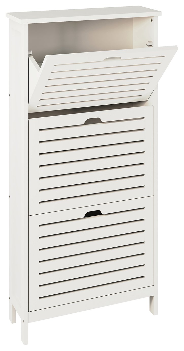 GFW Bergen Shoe Storage Cabinet - White