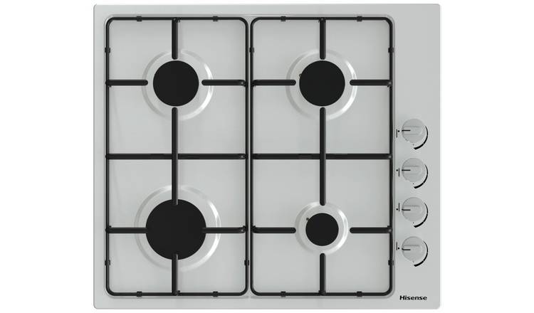 Hisense GM642XSUK Gas Hob - Stainless Steel