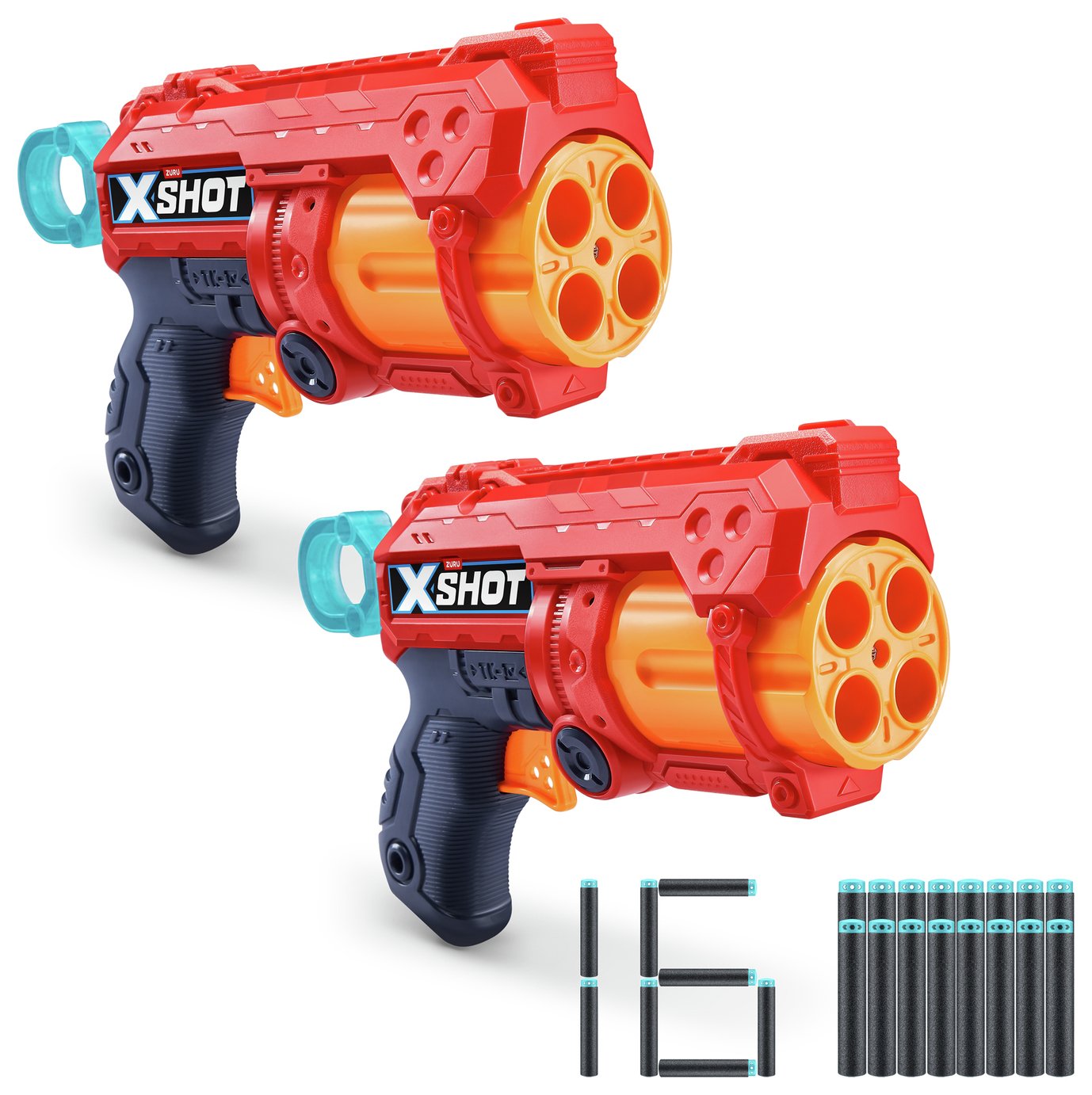 ZURU X-Shot Excel Double Fury 4 Blaster Combo Pack