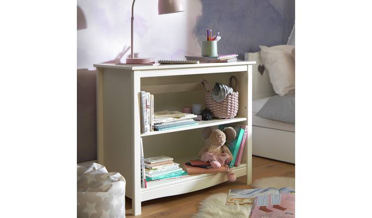 Small white store bookcase argos