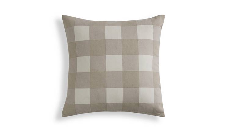 Buy Argos Home Check Print Cushion Grey 43x43cm Cushions