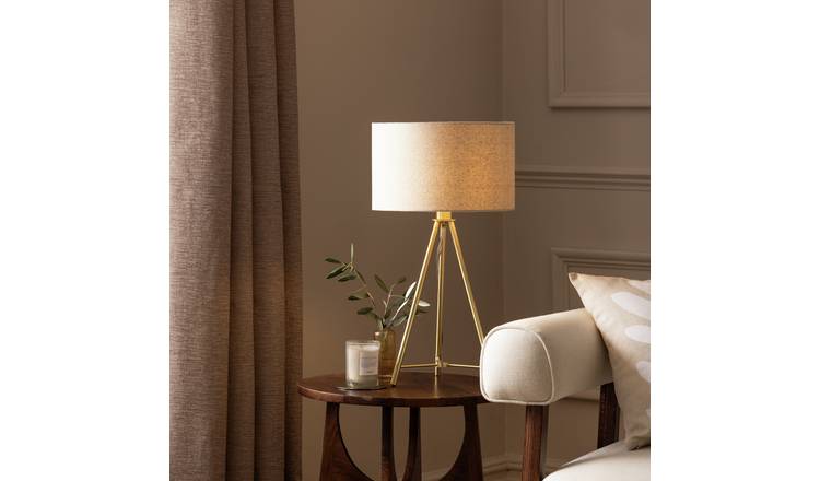 Buy Habitat Conical Ceramic Table Lamp - Olive & Beige | Table lamps |  Habitat