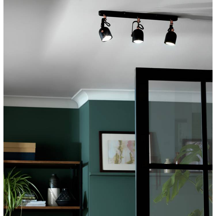 Argos Home 3 Light Spotlight - Rose Gold & Black 0