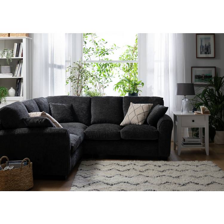 Argos Home Taylor Fabric Corner Sofa - Blue 0
