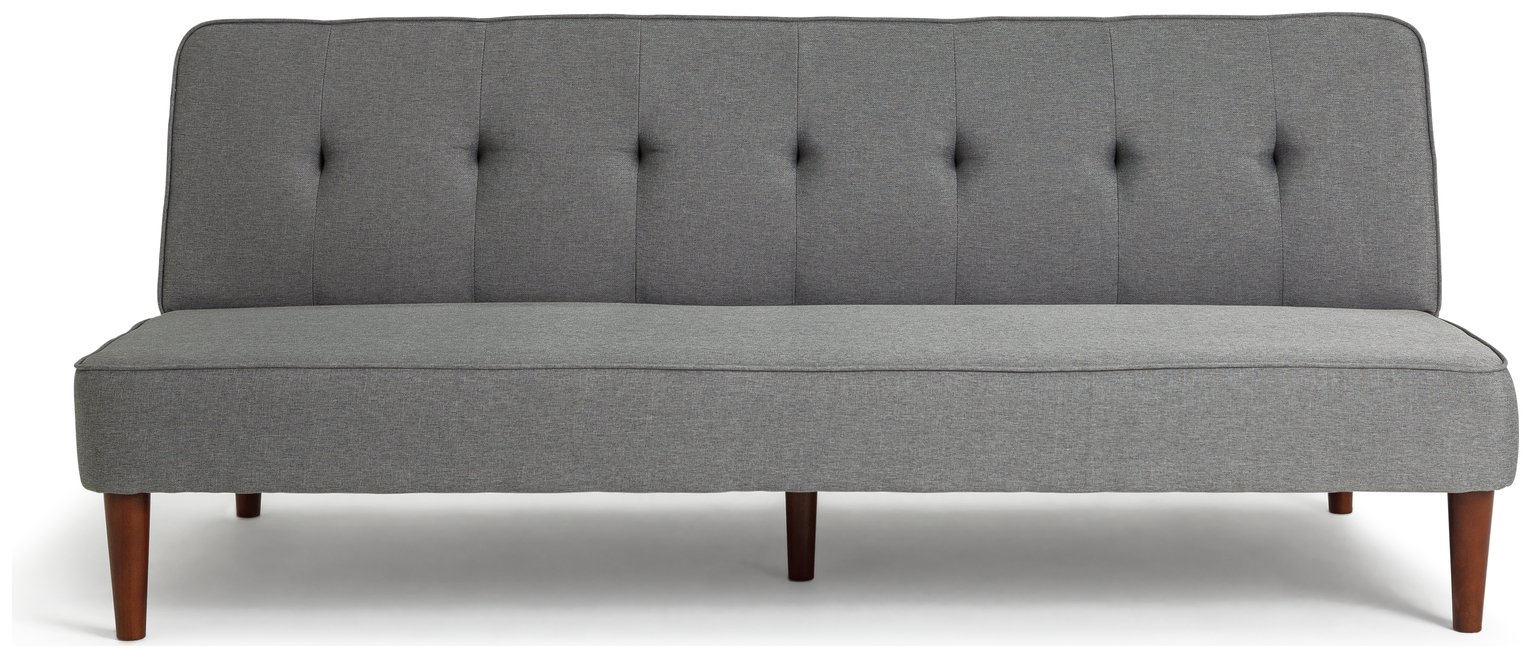 Habitat Odeon Fabric 2 Seater Clic Clac Sofa Bed - Grey