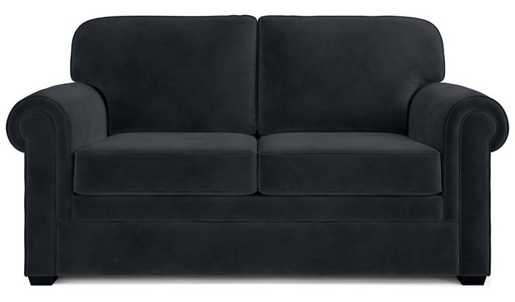 Jay-Be Heritage Velvet 2 Seater Sofa Bed - Charcoal