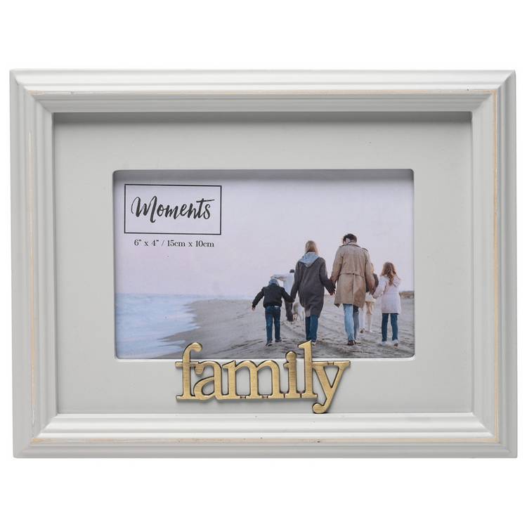 Moments Family Wooden Photo Frame - Taupe - 18x23cm 0