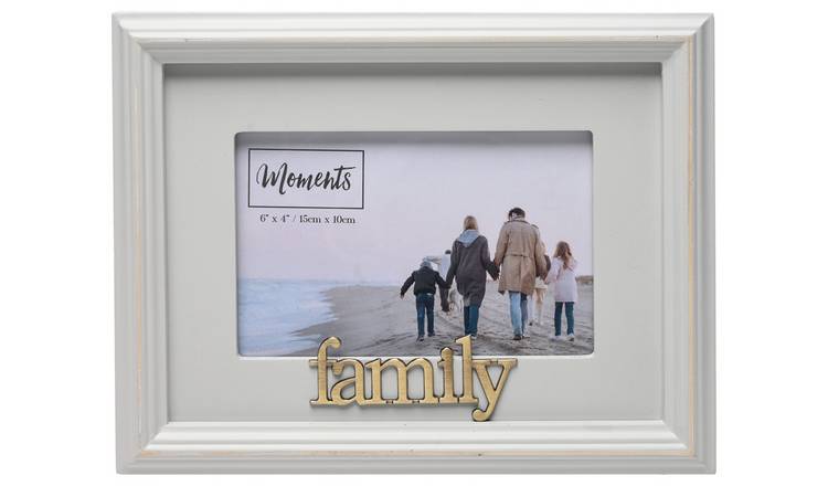 Moments Family Wooden Photo Frame - Taupe - 18x23cm