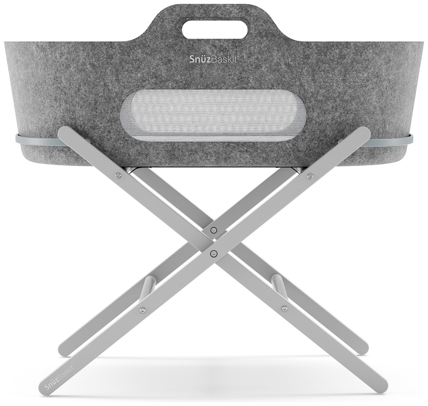 Snuz Baskit Dark Grey Moses Basket & Dove Grey Stand Set