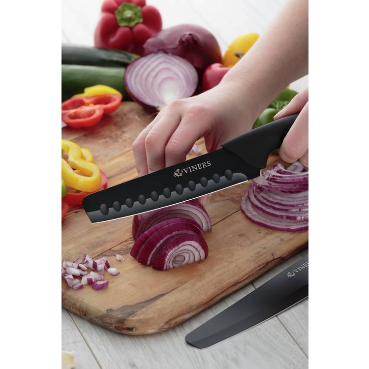 Viners 4 Piece Stainless Steel Knife Set - Black 0